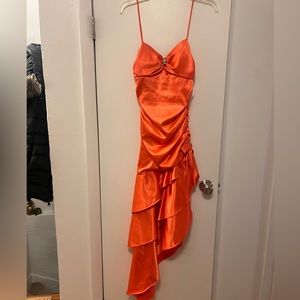 Asymmetric formal prom dress